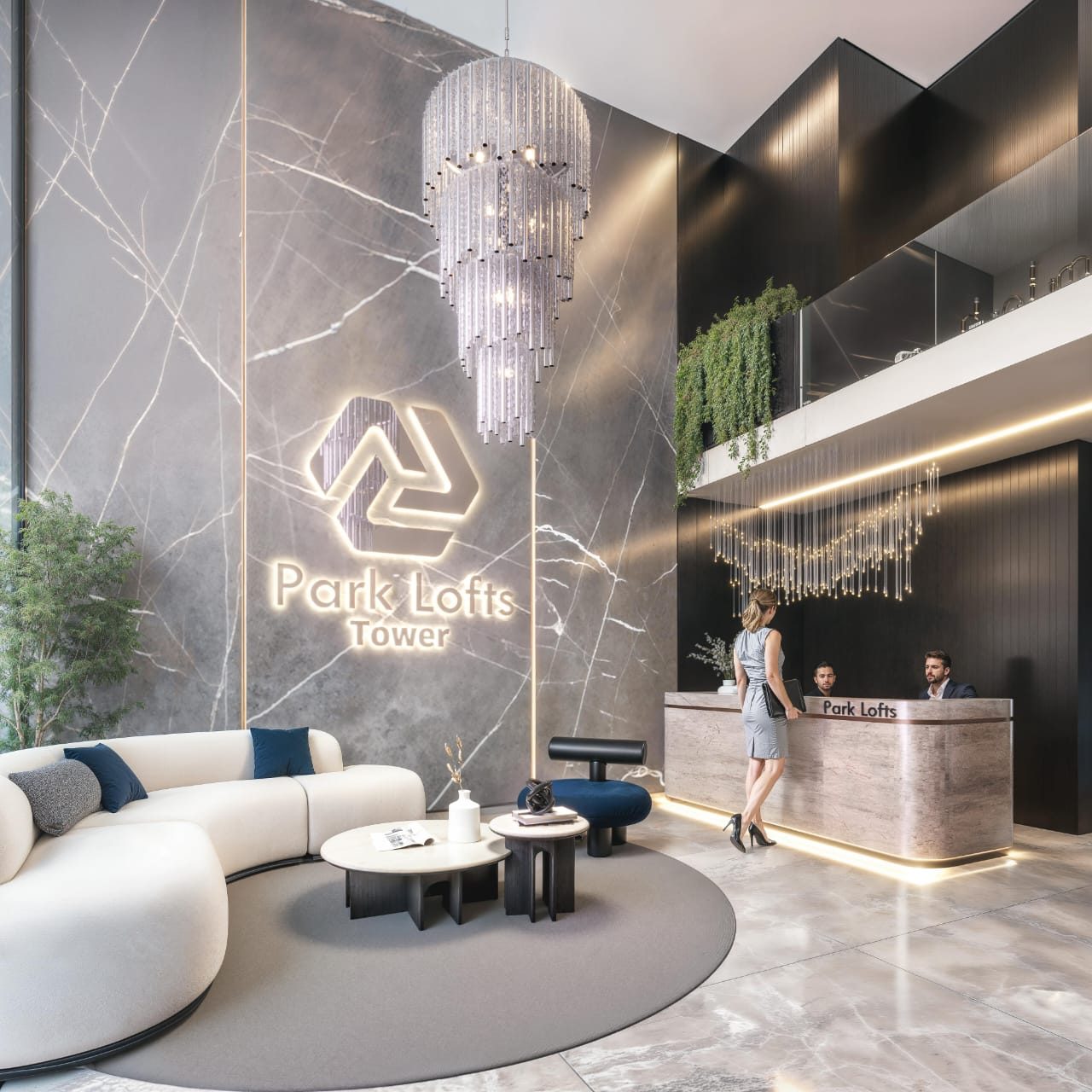 Park Lofts Tower Grand Lobby Rezeption